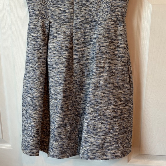 Zara Gray and Blue Textured Mini Dress small - Picture 8 of 16